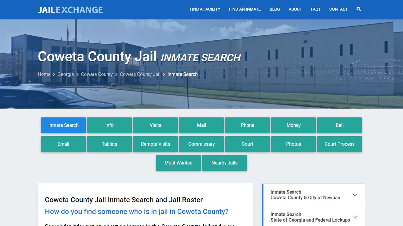 Inmate Search: Roster & Mugshots - Coweta County Jail, GA - Jail Exchange