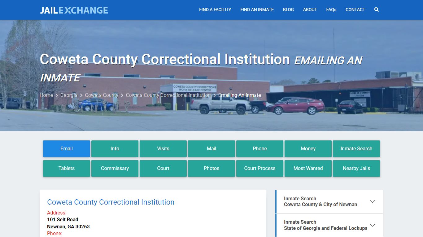 Inmate Text, Email - Coweta County Correctional Institution, GA